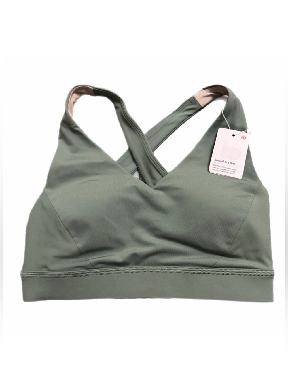 NWT Lululemon Envital Bra *Medium Support B/C Cup (Grey Eucalyptus) Size 4